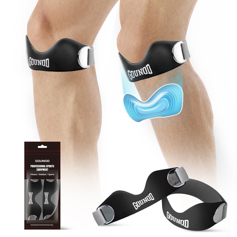 Correa de silicona para rótula y rodilla para aliviar el dolor de rodilla. Soporte ajustable para mujeres y hombres. Ideal para correr, baloncesto, voleibol, sentadillas, tendinitis y soporte para rodillas de saltador.