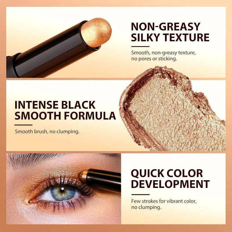 8 unidades - Set de sombras de ojos en crema en formato lápiz