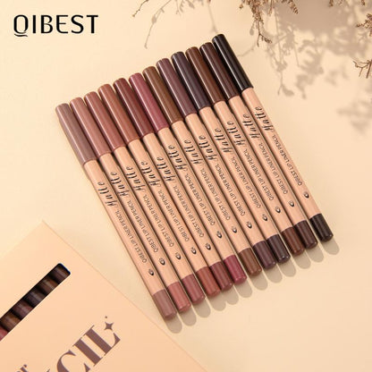 Set de 12 - Lápices labiales mate de larga duración – Acabado aterciopelado