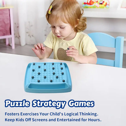 Set de Juego de Ajedrez Mejorado – Divertido Juego de Mesa de Estrategia Multijugador con 40 Piedras, Juego Familiar y de Fiesta para Niños y Adultos para Desarrollar la Inteligencia, 2 a 4 Jugadores