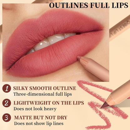 Set de 12 - Lápices labiales mate de larga duración – Acabado aterciopelado