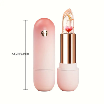 3 piezas - Set de labiales con pétalos transparentes