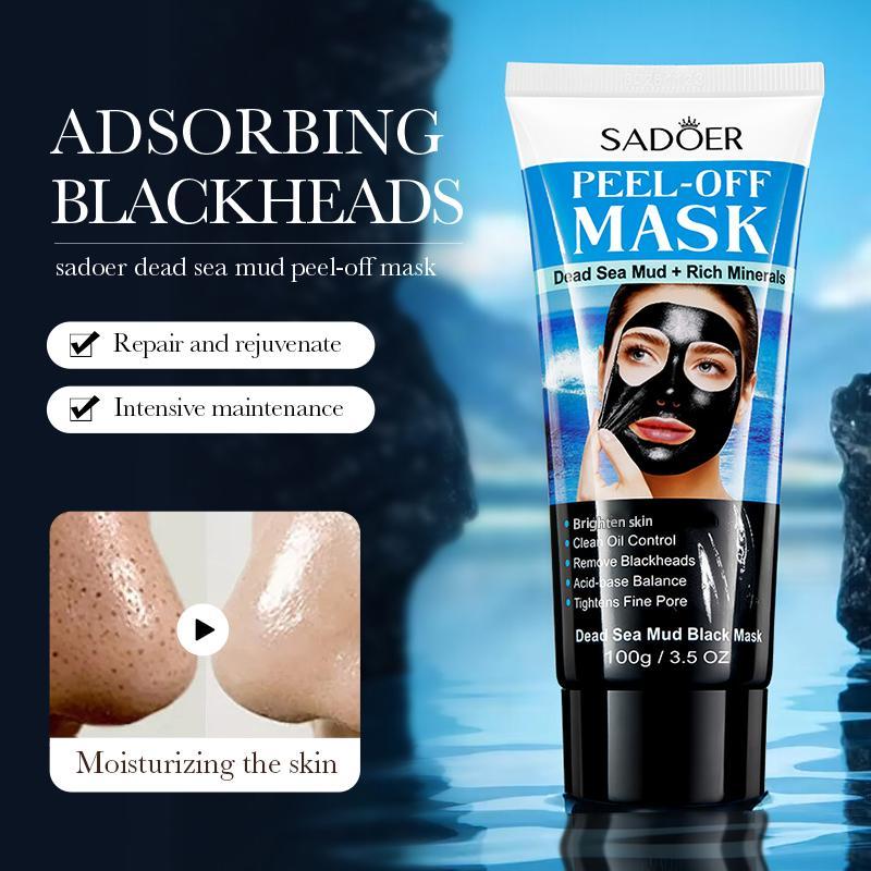 Mascarilla negra de barro del Mar Muerto + Mascarilla limpiadora peel-off rica en minerales