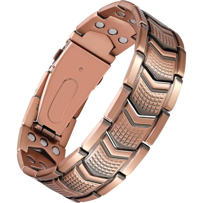 Pulsera de cobre Jecanori para hombre - Cierre plegable premium Outdoorfun