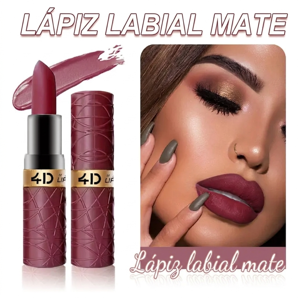 Color Duradero Set de Labiales Mate Hidratantes Suaves 6 Piezas