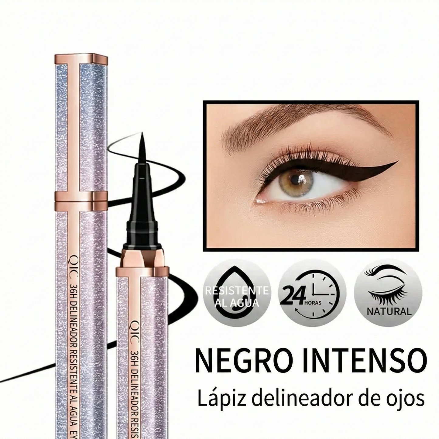 Delineador de ojos líquido resistente al agua - A prueba de manchas