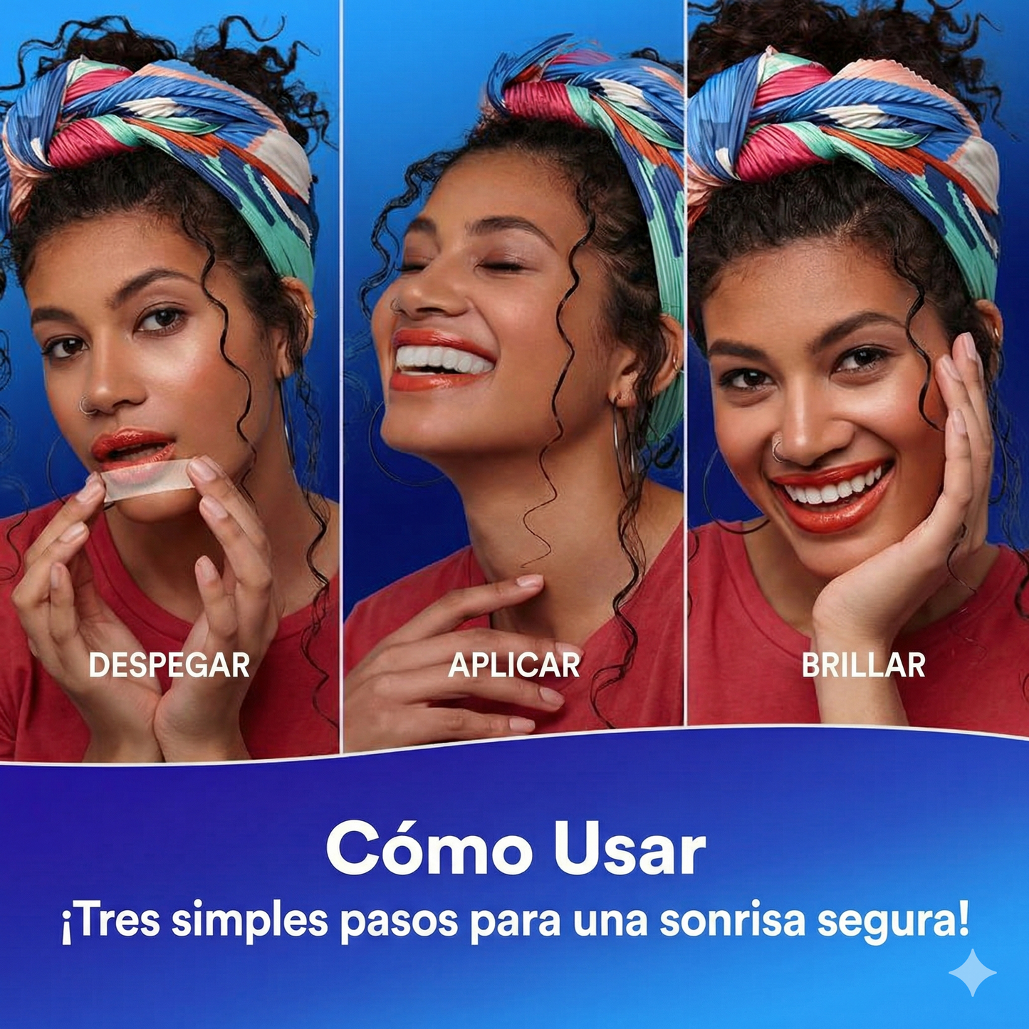 Tiras blanqueadoras de dientes antideslizantes