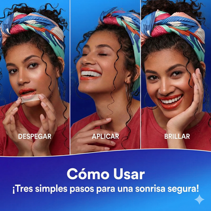 Tiras blanqueadoras de dientes antideslizantes