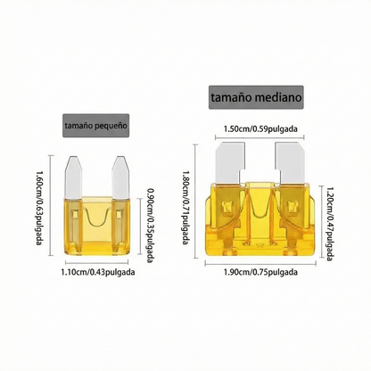 (300 unidades) Kit surtido de fusibles para coche