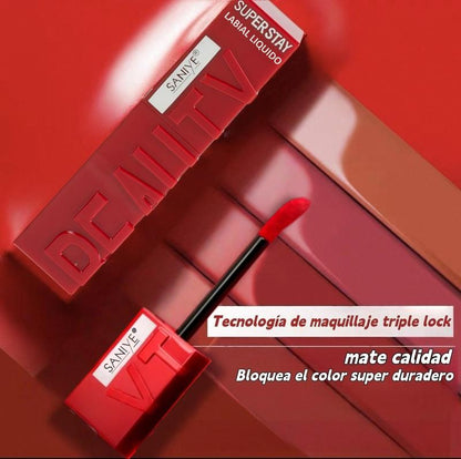 Labial Líquido Mate Larga Duración Tono Intenso Ligero