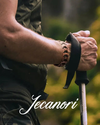 Pulsera de cobre Jecanori para hombre, brazalete único con cierre plegable, herramienta de ajuste y caja de regalo.