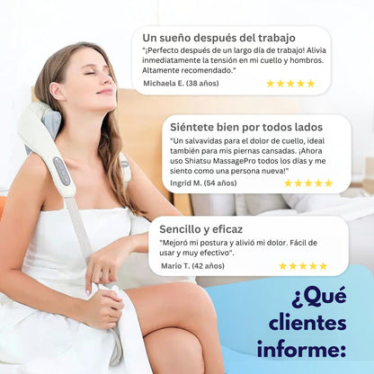 KörperHilfe® Shiatsu Massage Pro - Masajeador térmico inteligente