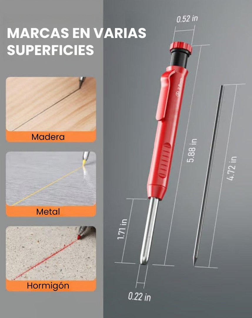 Juego de 24 lápices resistentes para construcción y carpintería