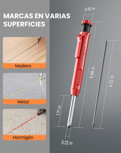 Juego de 24 lápices resistentes para construcción y carpintería