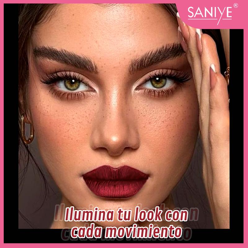 Labial Líquido Brillo Duradero con Glitter Alta Pigmentación