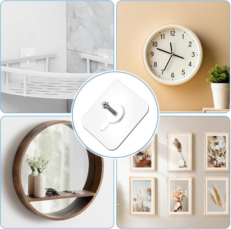 20 - unidades Ganchos adhesivos para marcos