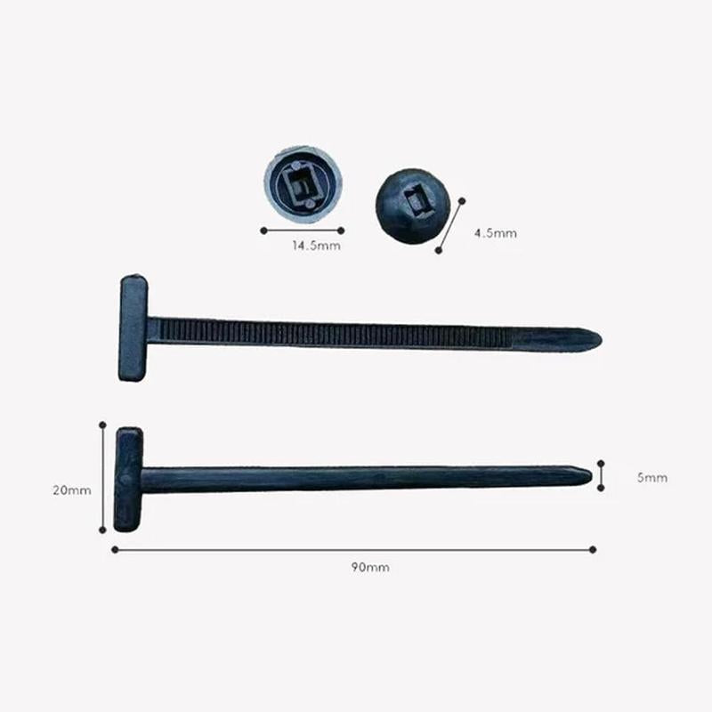 100 hebillas universales Talaporr para bridas de cables, bridas con hebilla, herramienta multiusos de plástico para reparaciones diarias de automóviles (20 unidades)