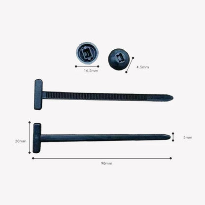 100 hebillas universales Talaporr para bridas de cables, bridas con hebilla, herramienta multiusos de plástico para reparaciones diarias de automóviles (20 unidades)