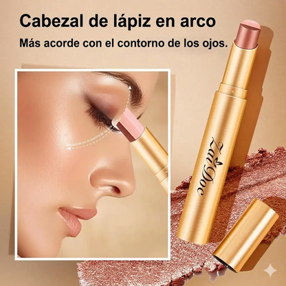 (Paquete de 4 colores) Sombra de ojos en barra 3 en 1 - Brillo de larga duración a prueba de manchas.