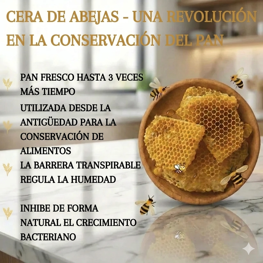 Bolsas de pan de primera calidad hechas de 100% algodón y cera de abeja.