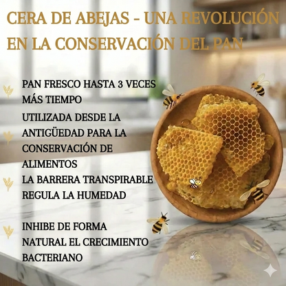 Bolsas de pan de primera calidad hechas de 100% algodón y cera de abeja.
