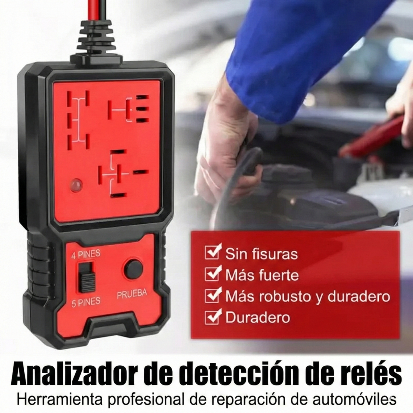 Comprobador de relés para automóviles - 12V/24V