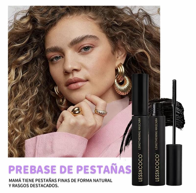Rizador Natural Máscara de Pestañas Resistente al Agua Negra