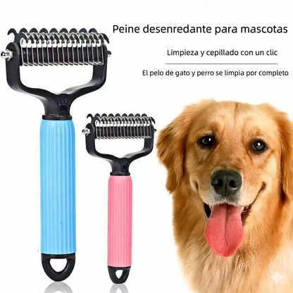 Eliminación de Pelo Cepillo Desenredante para Perros Acero