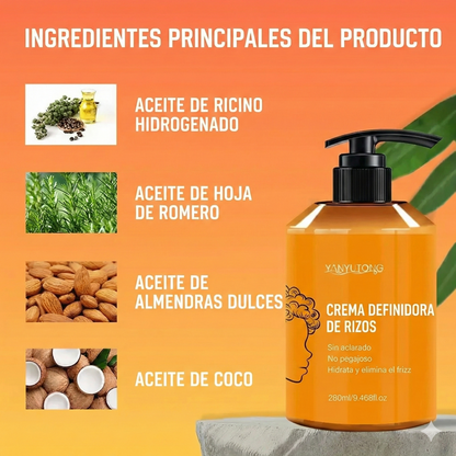 Crema para peinar cabello rizado