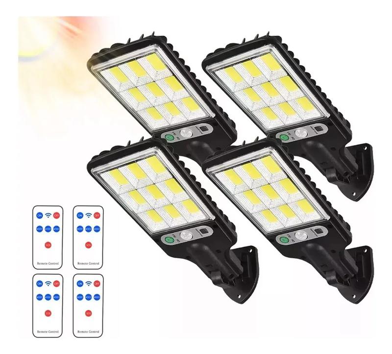 Focos solares LED para exteriores, juego de 4 luces solares