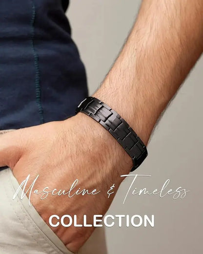 Pulsera de cobre Feraco para hombre: pulseras magnéticas de cobre puro al 99,99 %. Regalo con herramienta de ajuste de tamaño. Joyería magnética, durabilidad para exteriores.