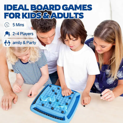 Set de Juego de Ajedrez Mejorado – Divertido Juego de Mesa de Estrategia Multijugador con 40 Piedras, Juego Familiar y de Fiesta para Niños y Adultos para Desarrollar la Inteligencia, 2 a 4 Jugadores
