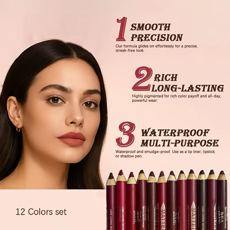 Lápiz de labios waterproof de larga duración para un contorno preciso