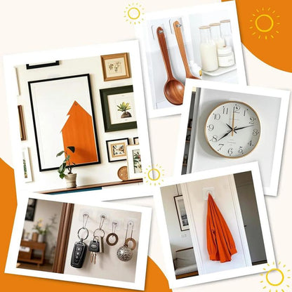 20 - unidades Ganchos adhesivos para marcos