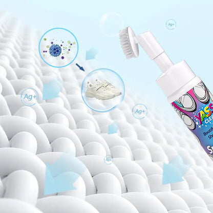 Limpiador de zapatos en espuma blanca