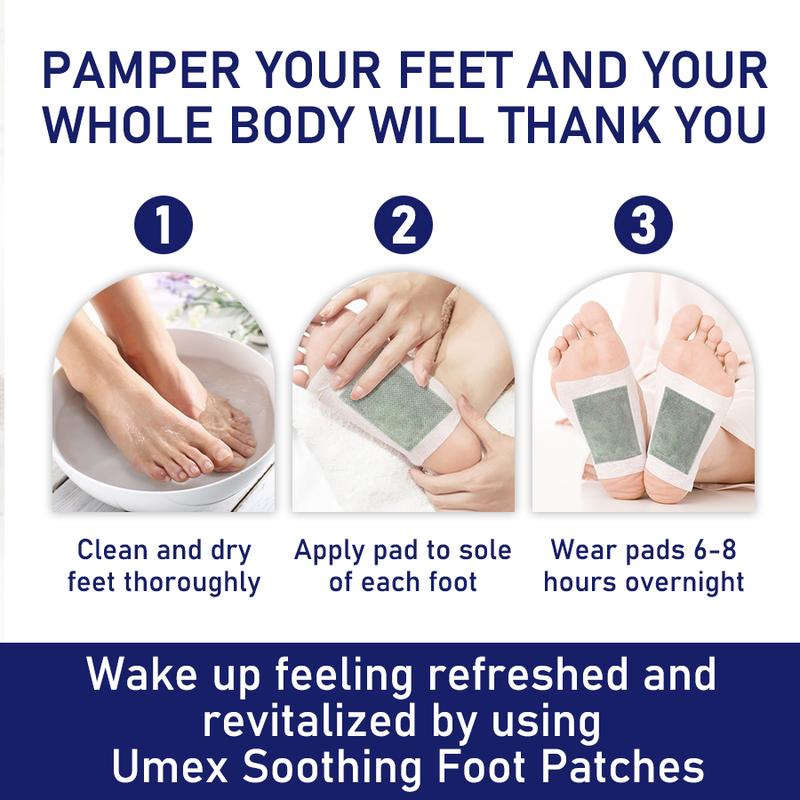 Parches relajantes profundos para los pies