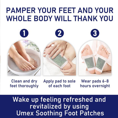 Parches relajantes profundos para los pies