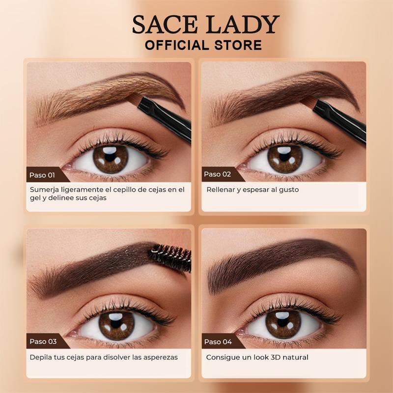Gel para cejas con color, resistente al agua y de larga duración