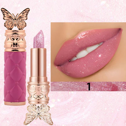 Bálsamo labial con pétalos que cambia de color, de larga duración, hidratante, resistente a la decoloración, sensible a la temperatura, maquillaje hidratante.