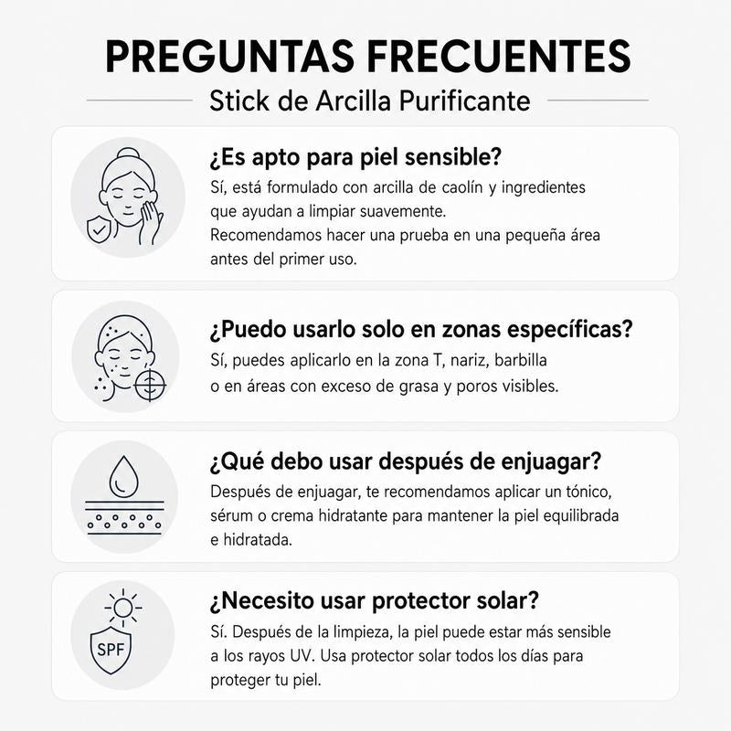 Limpieza Profunda Stick de Arcilla Volcánica con Carbón Activado