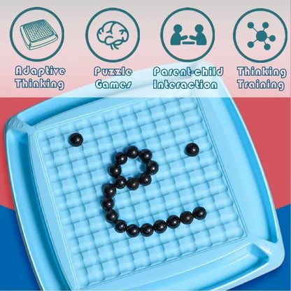 Set de Juego de Ajedrez Mejorado – Divertido Juego de Mesa de Estrategia Multijugador con 40 Piedras, Juego Familiar y de Fiesta para Niños y Adultos para Desarrollar la Inteligencia, 2 a 4 Jugadores