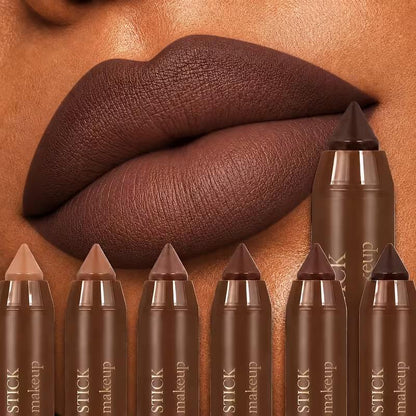 Set de Lápices de Labios Mate en Tonos Nude y Marrón con Hidratación y Larga Duración
