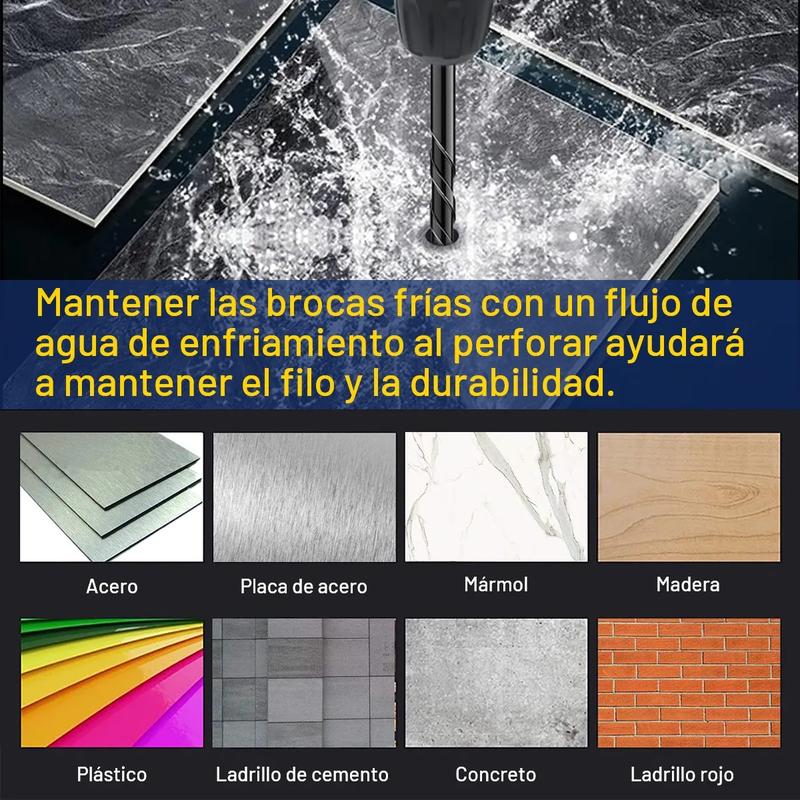 Paquete de 10 - Perforación Precisa Juego de Brocas Carburo Multifuncional