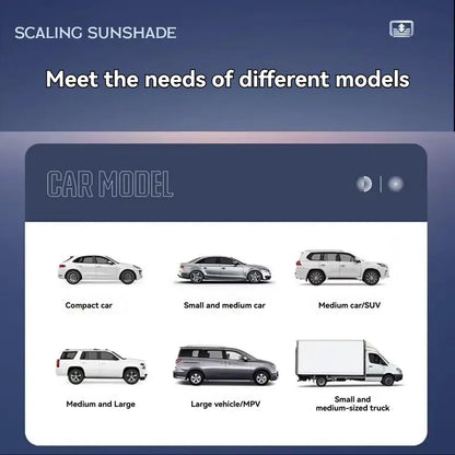 Protección térmica para parabrisas con visera parasol retráctil y soporte multifuncional para bloquear los rayos UV - Accesorios para coche: parasol plegable para ventanas