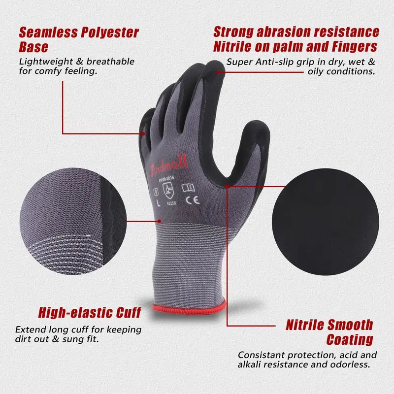 Protección Laboral Guantes Multifunción Tejido Sin Costuras