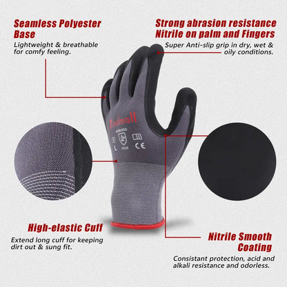 Protección Laboral Guantes Multifunción Tejido Sin Costuras