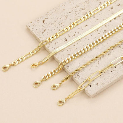 Pulseras Tewiky para mujer, conjuntos de joyas para mujer, pulseras de cadena con clip de papel, finas, apilables y de eslabones cubanos, accesorios de moda, regalos para mujer, joyería maximalista.