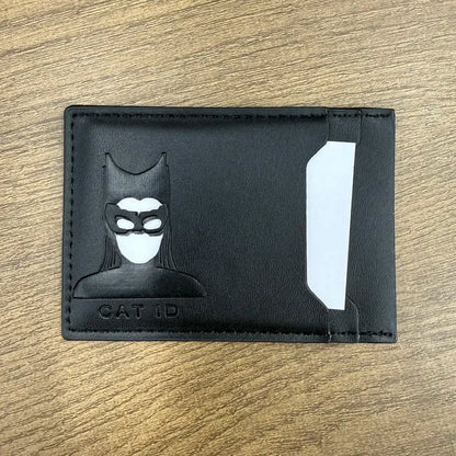 Cartera de Batman con tres compartimentos para identificación y licencia de conducir - Diseño unisex de personaje de dibujos animados - Regalo perfecto para Halloween o el Día del Padre - 10 cm x 7,1 cm