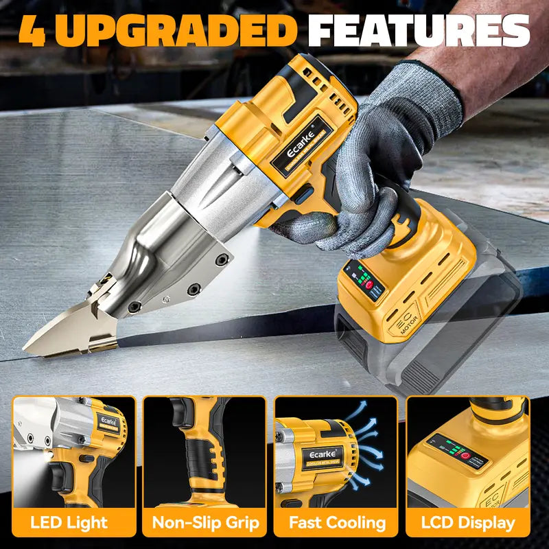 Cortadora de chapa para Dewalt 20v, batería no incluida, cizalla para chapa - 221 ft-lbs de torque - Corta material de calibre 18 para acero, cuero y alfombra - con cabezal pivotante de 360 grados