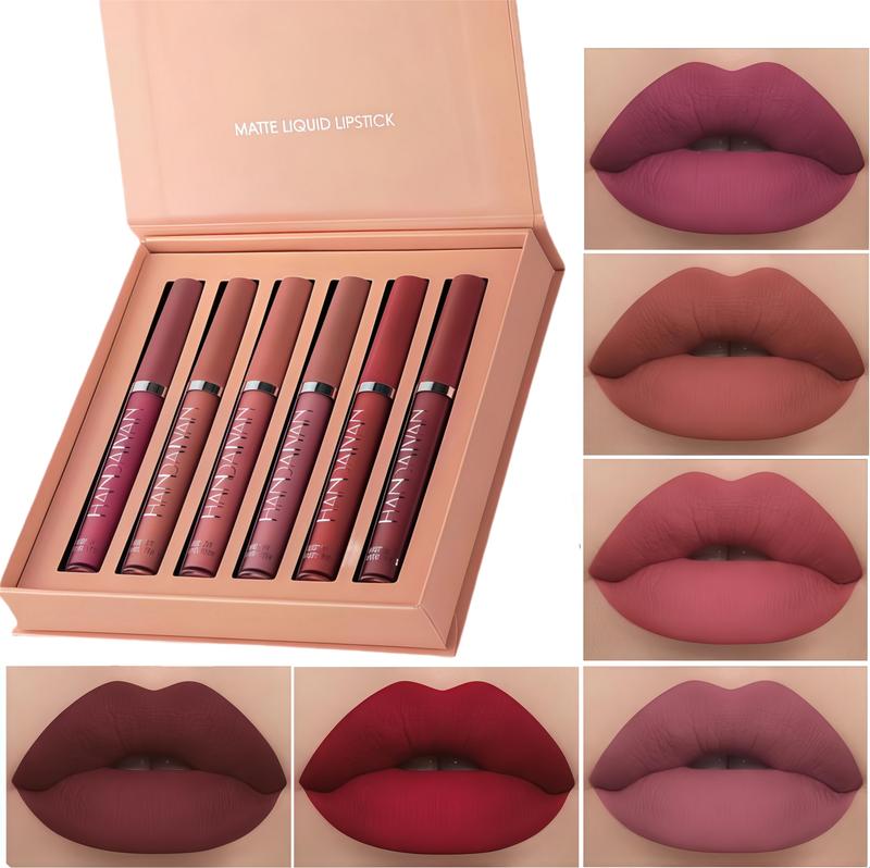 Set de 6 labiales líquidos mate de larga duración